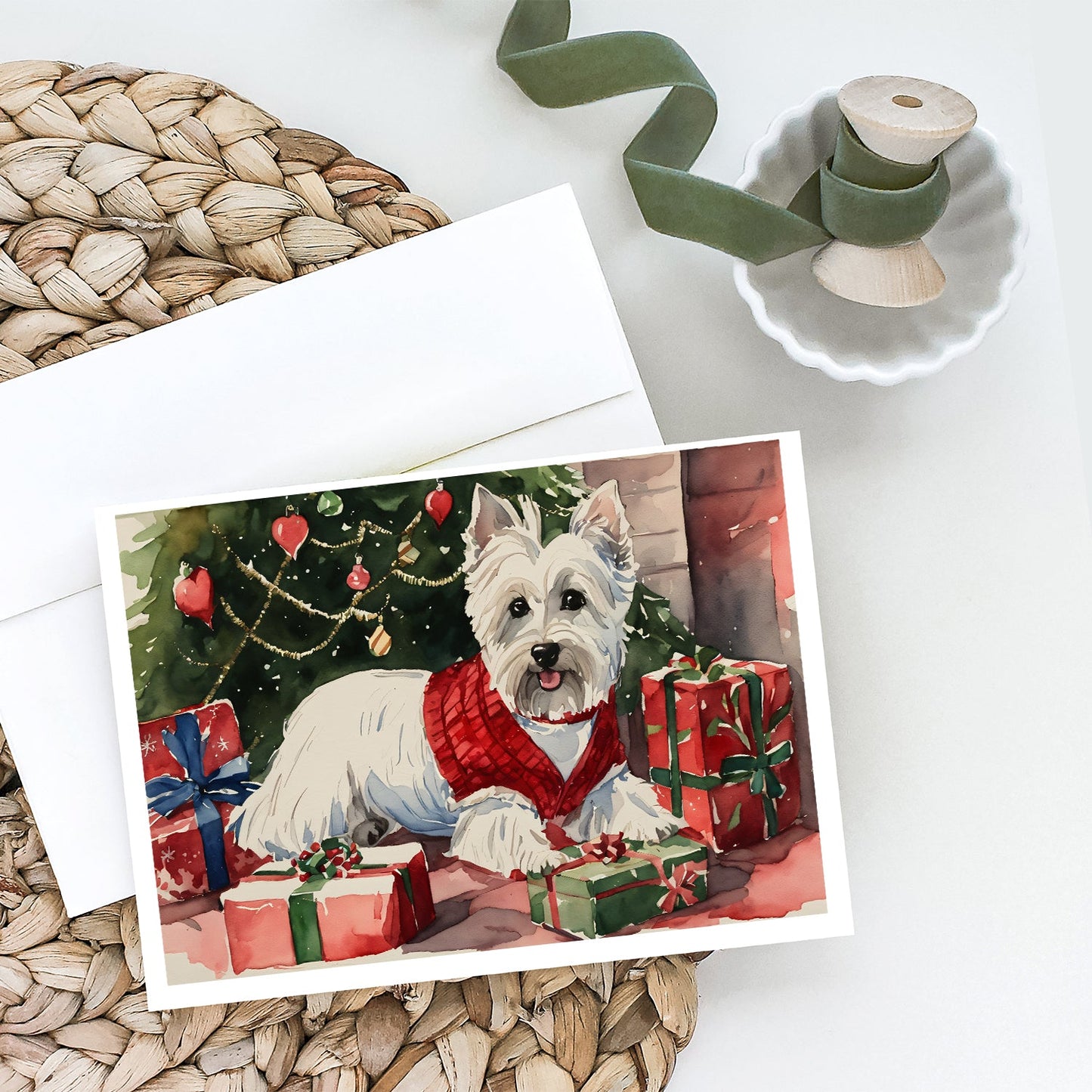 Westie Christmas Greeting Cards Pack of 8-1