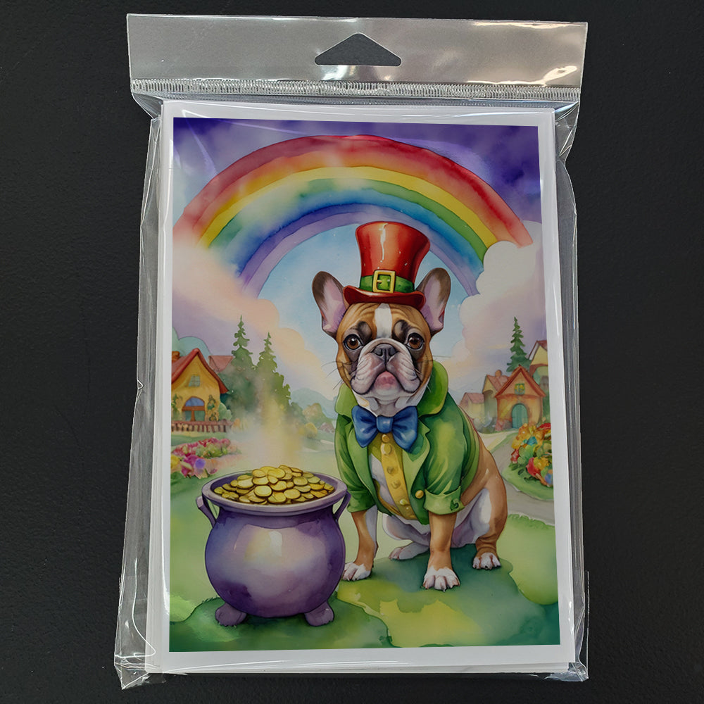 French Bulldog St Patrick's Day Greeting Cards Pack of 8-2