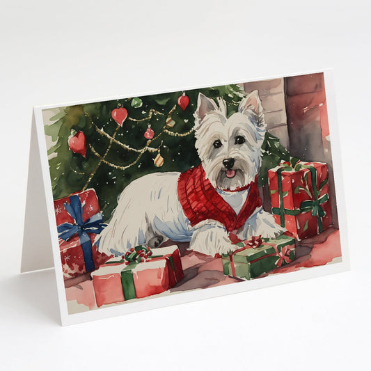 Westie Christmas Greeting Cards Pack of 8-0