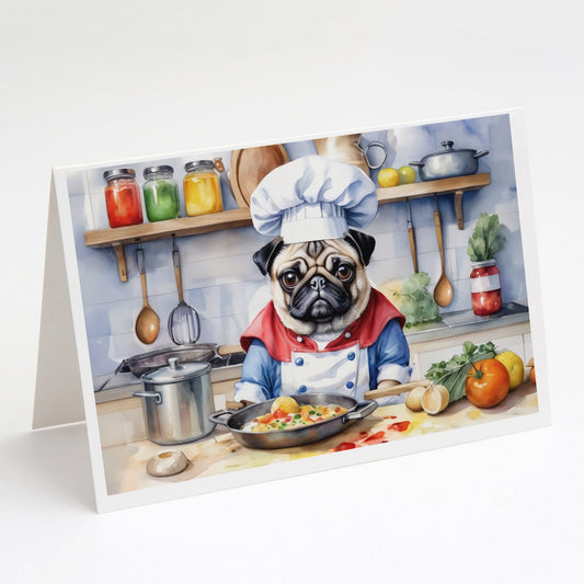 Pug The Chef Greeting Cards Pack of 8-0