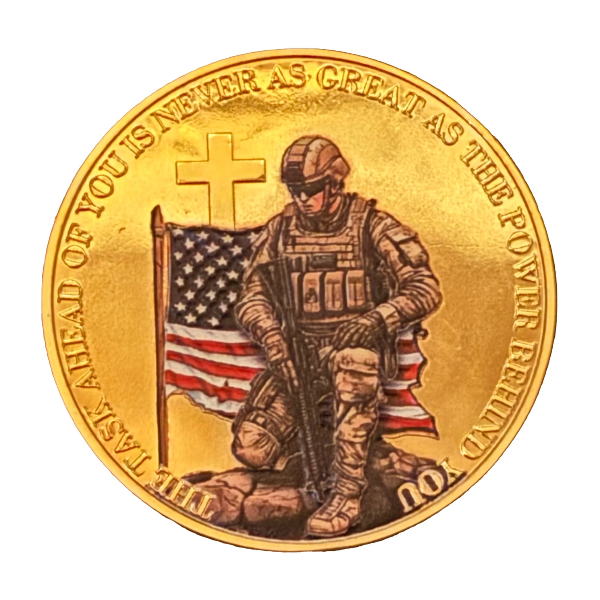 Sniper The Task Ahead of You Challenge Tribute Gold Plated Coin-0
